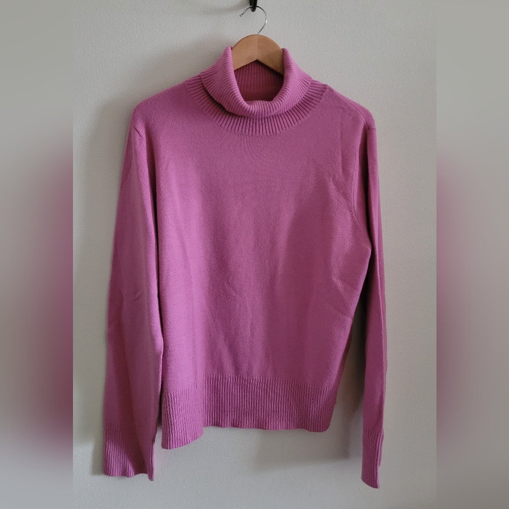 Field Gear Luxuriously Soft Turtleneck Sweater, Women's XL, Matte Fuchsia